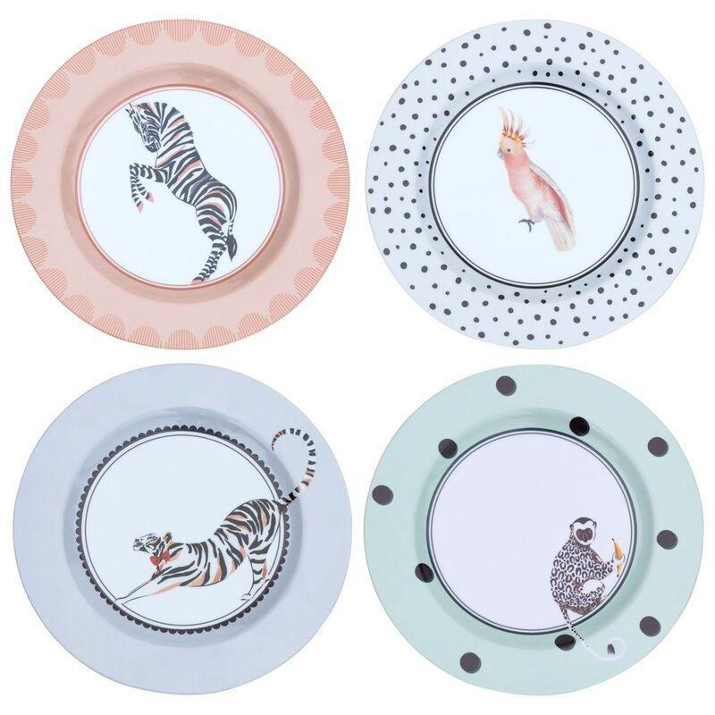 Yvonne Ellen Melamine Dinner Plates 26.5cm (Set of 4), , large image number 0