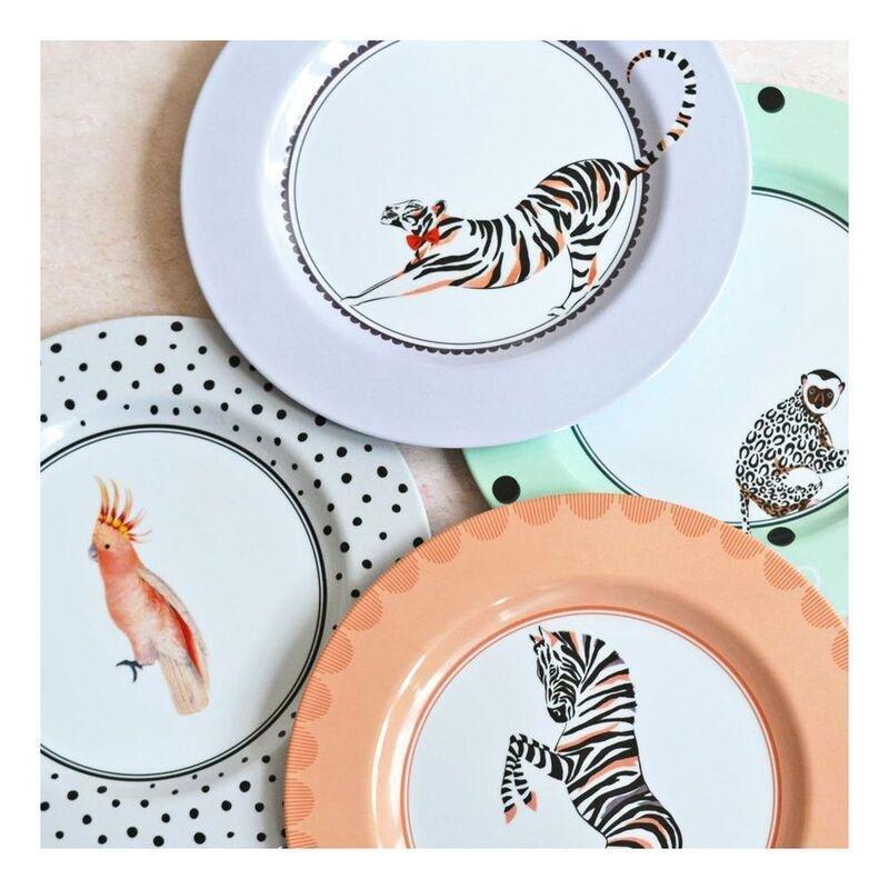 Yvonne Ellen Melamine Dinner Plates 26.5cm (Set of 4), , large image number 1