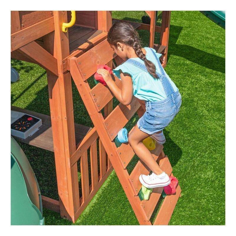 Kidkraft Boulder Bluff 2-In-1 Wooden Swing Set, , large image number 1