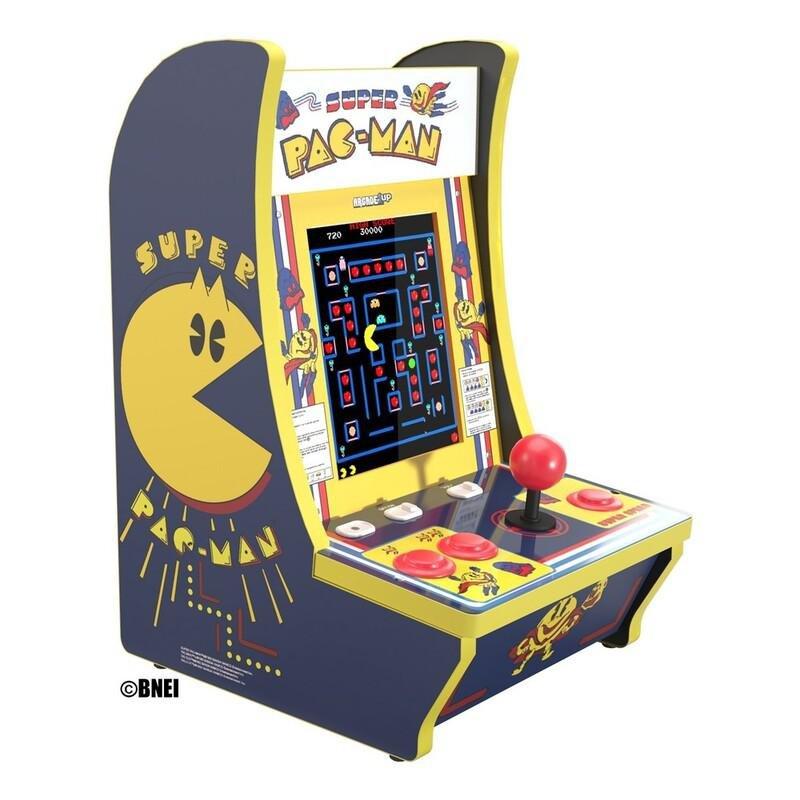 Arcade1Up Super Pac-Man Counter Cades with Lit Marquee and Headphone Jack, , large image number 0
