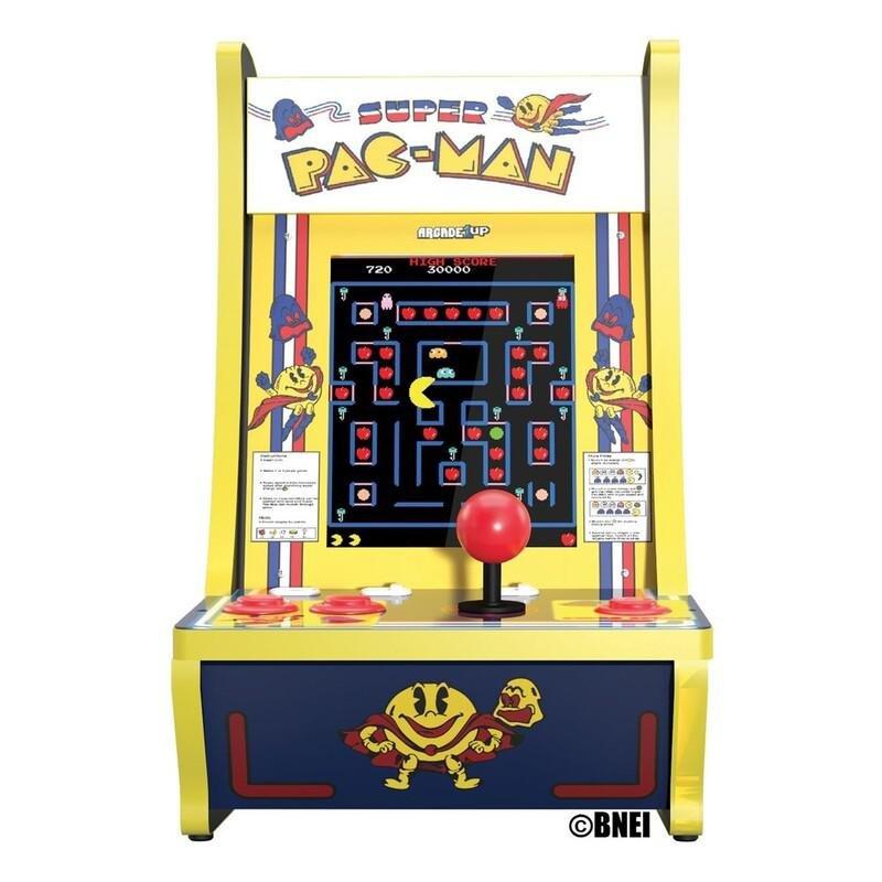 ARCADE 1UP - Arcade1Up Super Pac-Man Counter Cades with Lit Marquee and Headphone Jack