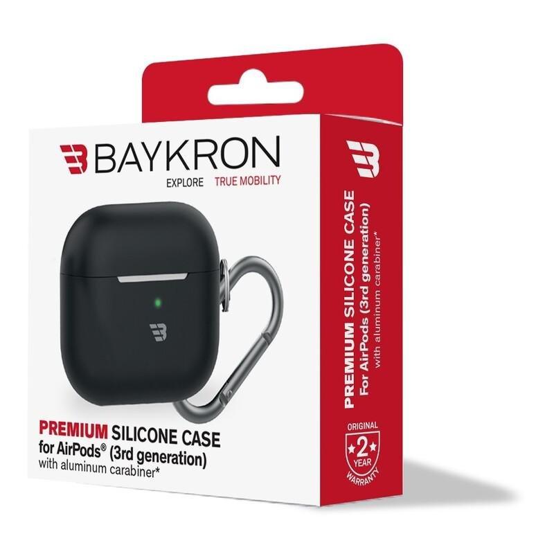 Baykron PT-P148 Airpod pro 3 Silicone Case with Carabiner Black, , large image number 3