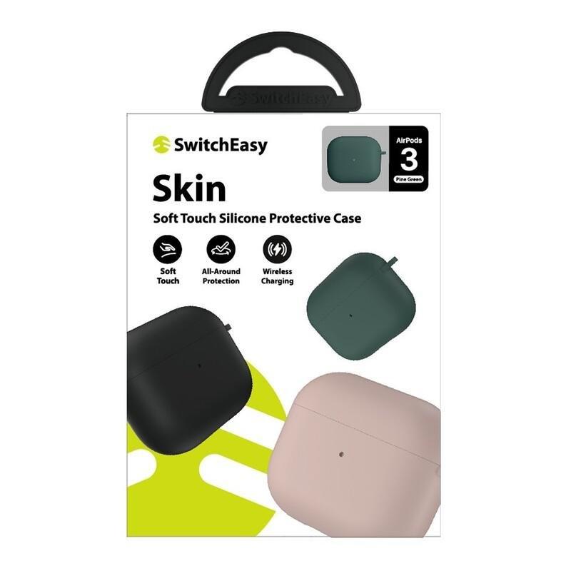 SwitchEasy Skin Soft Touch Silicone Protective Case for AirPods 3 Pine Green, , large image number 1