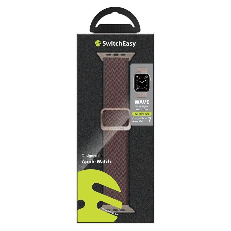 SwitchEasy Wave Elastic Nylon Apple Watch Loop 42/44/45mm Bronze, , large image number 1