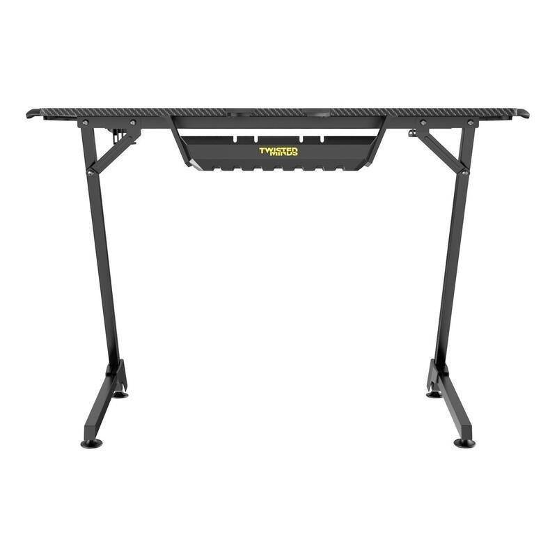 Twisted Minds Z Shaped Gaming Desk Carbon Fiber Texture With RGB Light, , large image number 1