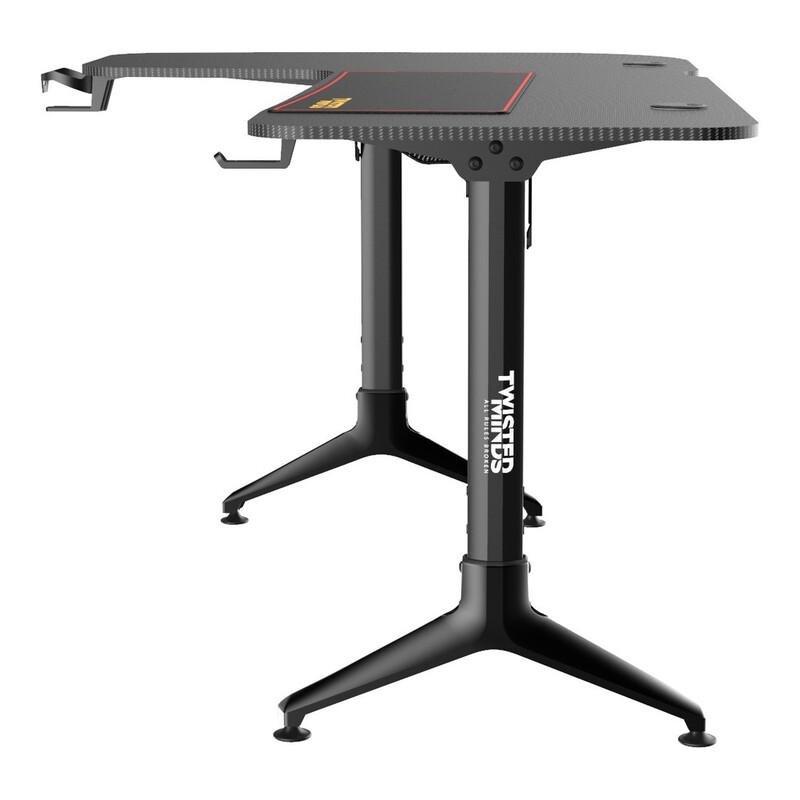 Twisted Minds Y Shaped Gaming Desk Carbon Fiber Texture - Left, , large image number 2