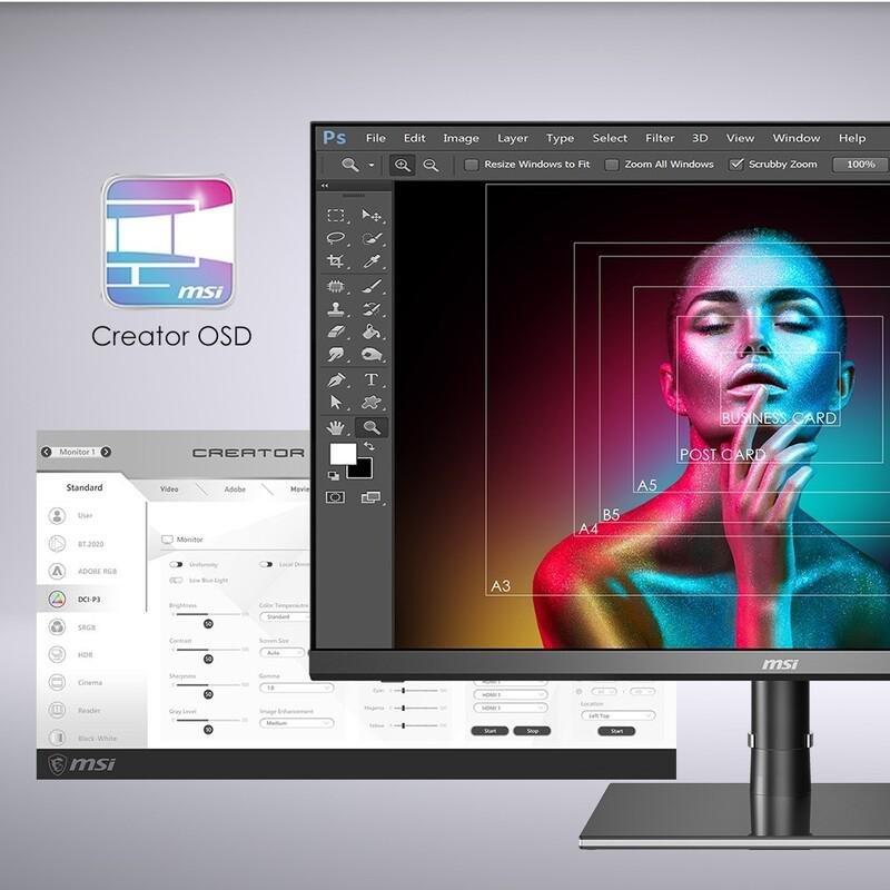 MSI Creator PS321QR 32-inch/WQHD 165Hz Monitor Black, , large image number 3
