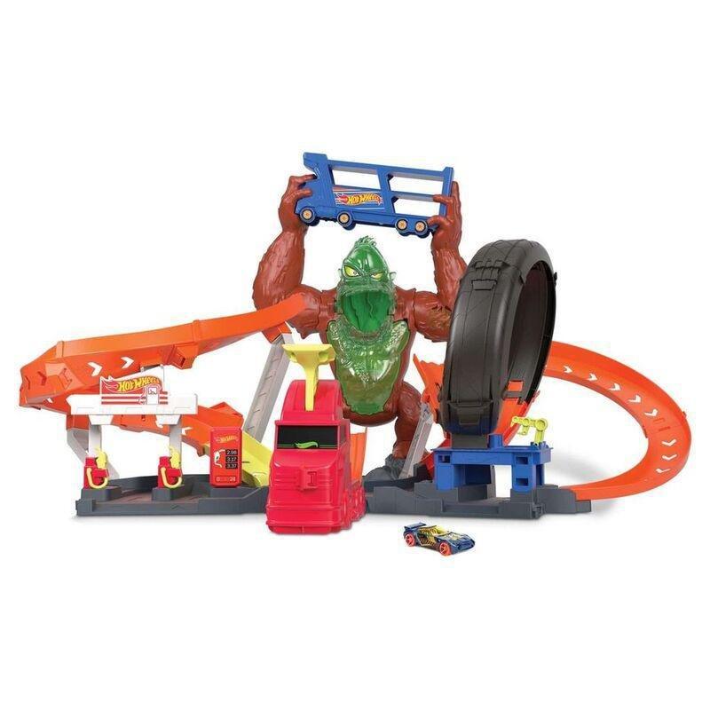 Hot Wheels City Gorilla Slam Toy Car Playset GTT94, , large image number 0