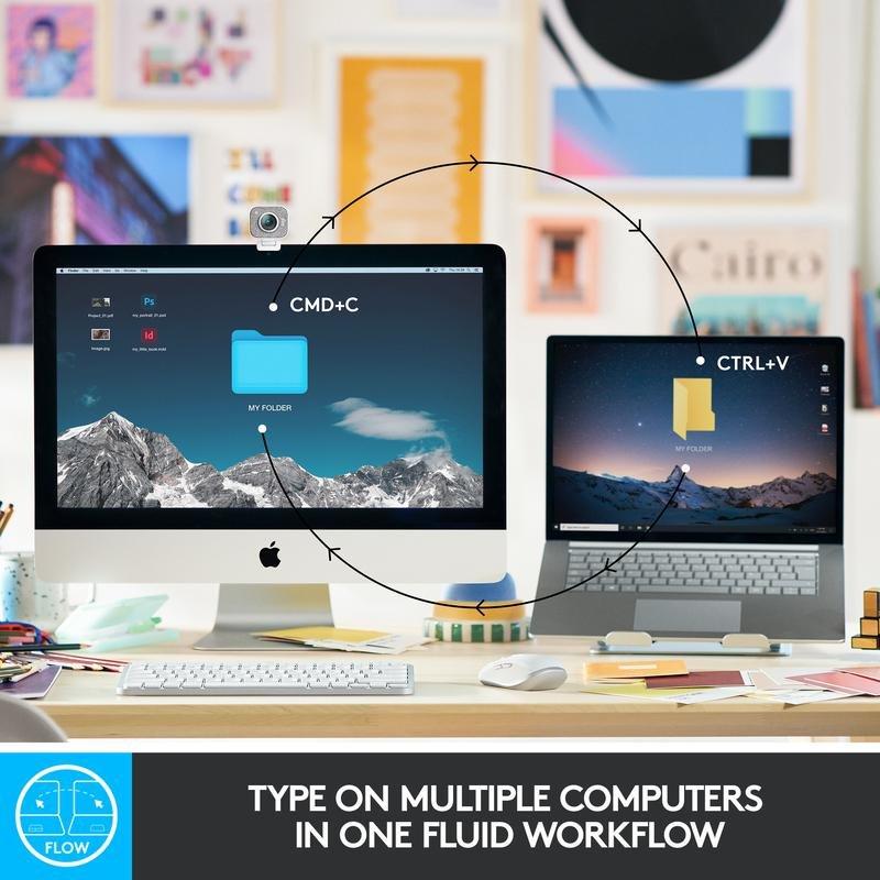 Logitech MX Keys Mini Wireless Illuminated Keyboard - (US International) - Pale Grey, , large image number 5
