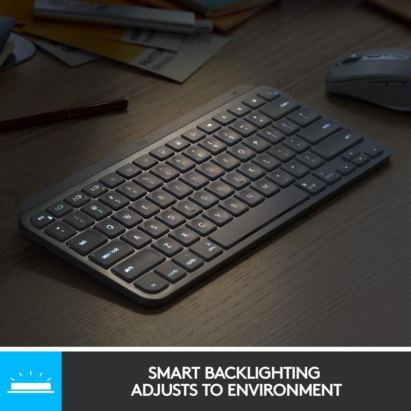 Logitech MX Keys Mini Wireless Illuminated Keyboard - (US International) - Pale Grey, , large image number 2
