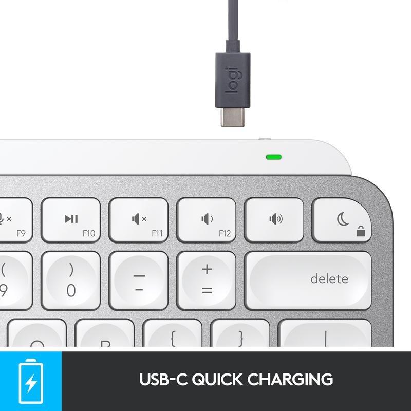 Logitech MX Keys Mini Wireless Illuminated Keyboard - (US International) - Pale Grey, , large image number 5