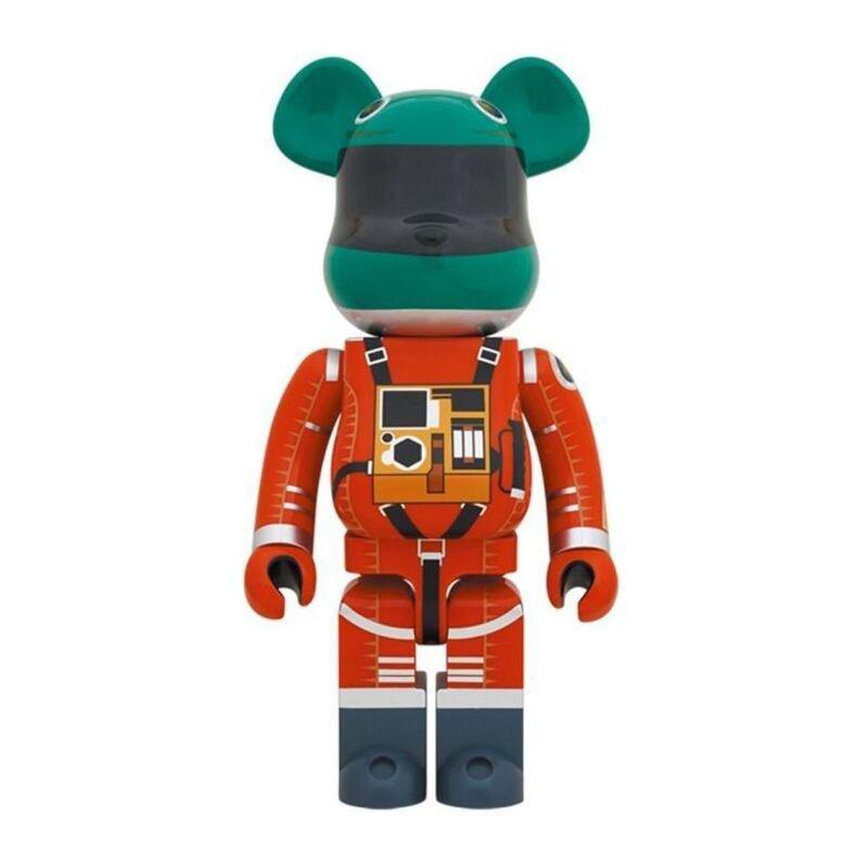 Bearbrick 2001 A Space Odyssey Green Helmet & Orange Suit 1000&#37; Figure (70 cm), , large image number 1