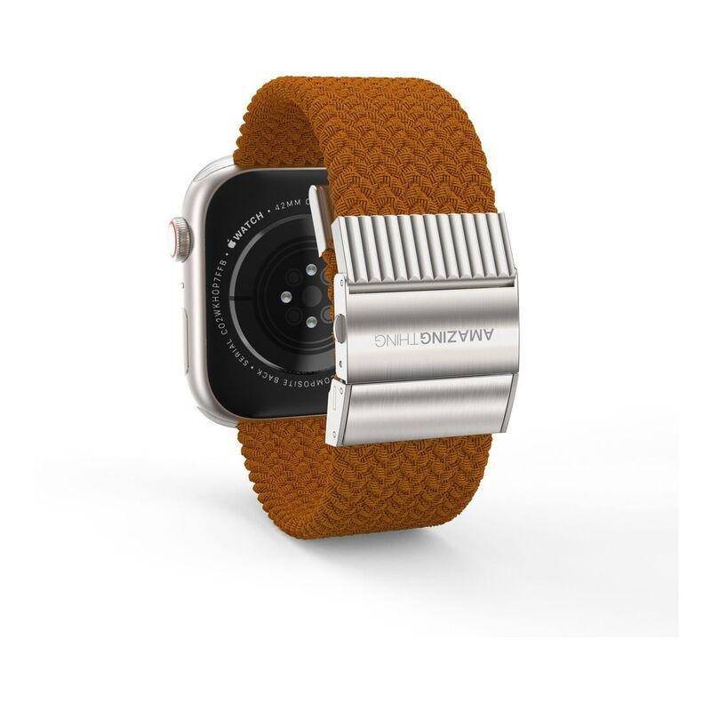 AmazingThing 41mm Titan Weave Braided Sport with Titanlink Band for Apple Watch Series 7 - Brown, , large image number 2