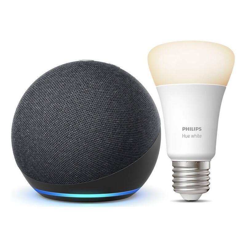 Amazon Echo Dot 4th Gen Smart Speaker With Philips Hue E27 White Smart Light Bulb, , large image number 0