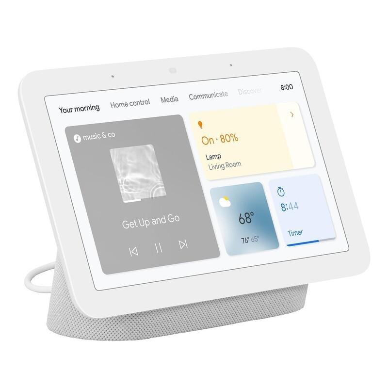 Google Nest Hub (Gen 2) Smart Home Display - Chalk, , large image number 2