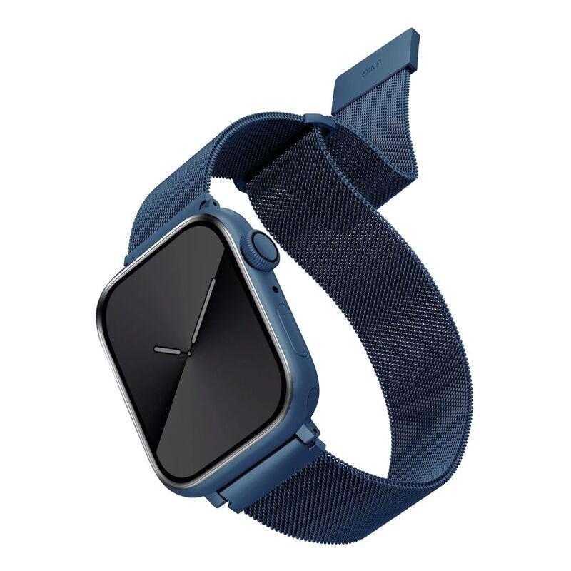 UNIQ - Uniq Dante Apple Watch Mesh Steel Strap 41/40/38mm Cobalt Blue