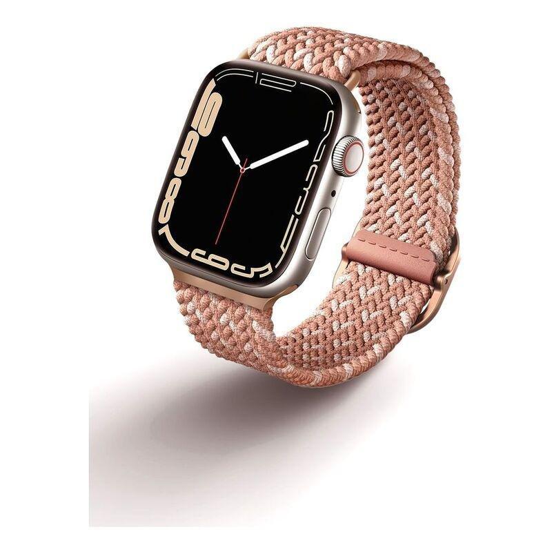 Uniq Aspen Designer Edition Braided Apple Watch Strap 41/40/38mm Citrus Pink, , medium