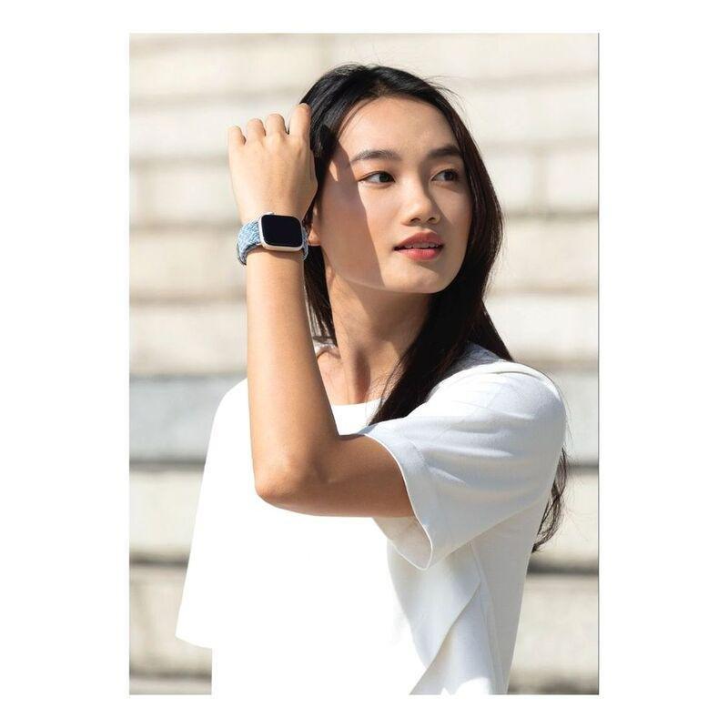 Uniq Aspen Designer Edition Braided Apple Watch Strap 41/40/38mm Citrus Pink, , large image number 1