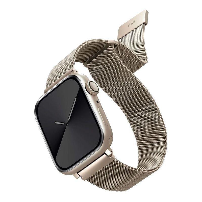 Uniq Dante Apple Watch Mesh Steel Strap 45/44/42mm Starlight, , medium