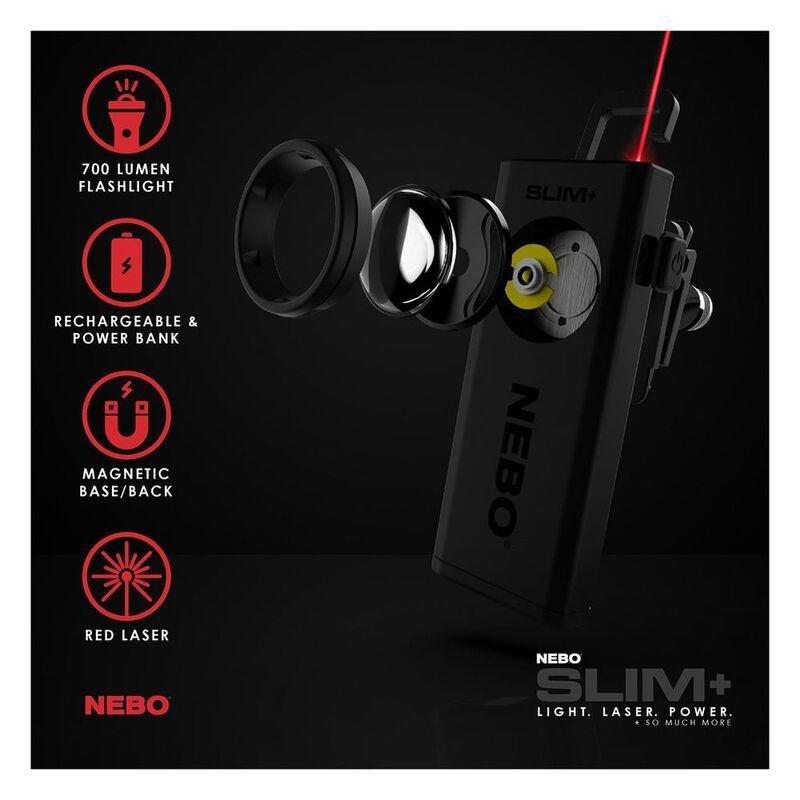 Nebo Slim+ Pocket Light & Laser Pointer Black, , large image number 2