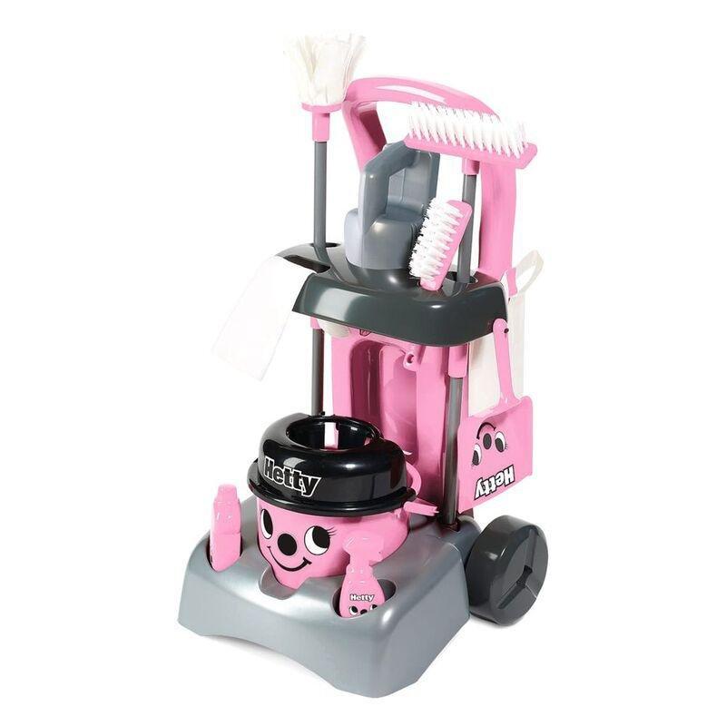 Casdon Hetty Deluxe Cleaning Toy Trolley Playset Pink, , large image number 0