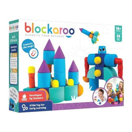 BLOCKAROO - Blockaroo Magnetic Foam Builders Soft Castle (Set of 35)