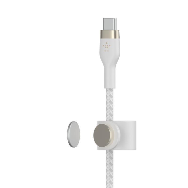 Belkin Silicone Braided Cable Lightning To Type-C 3m White, , large image number 0