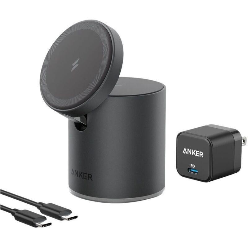 Anker Powerwave Maggo 2-in-1 Magnetic Wireless Charger - Black, , medium