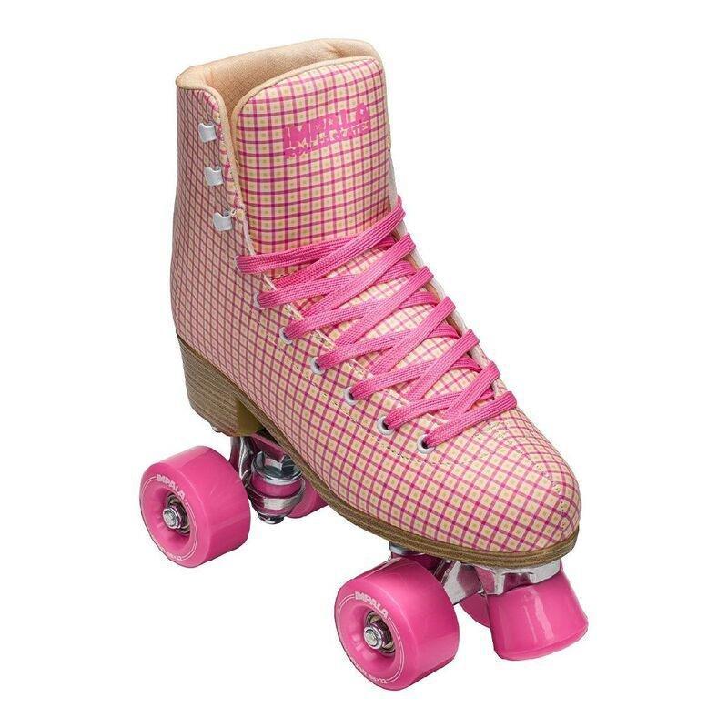 Impala Pink Tartan Quad Skates (Size 9 US), , large image number 0