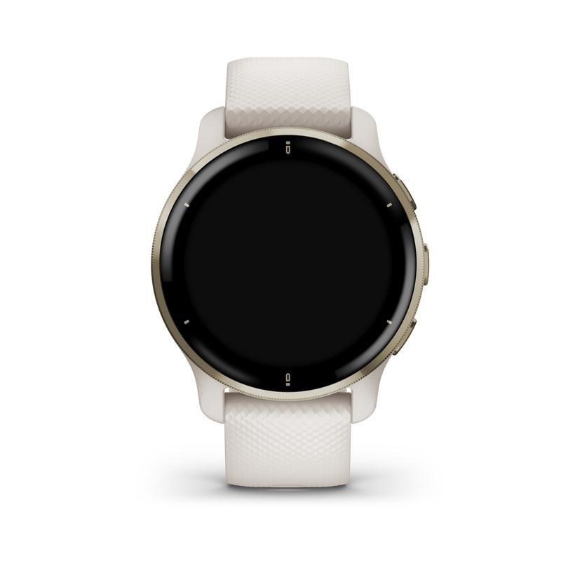 Garmin Venu 2 Plus Cream Gold Stainless Steel Bezel with Ivory Case and Silicone Band Smartwatch, , large image number 2