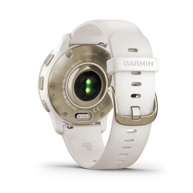 Garmin Venu 2 Plus Cream Gold Stainless Steel Bezel with Ivory Case and Silicone Band Smartwatch, , large image number 3