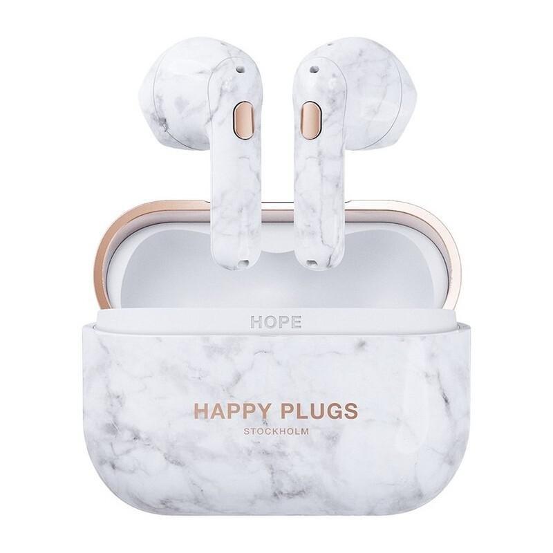 Happy Plugs Hope True Wireless Earbuds White Marble, , large image number 0
