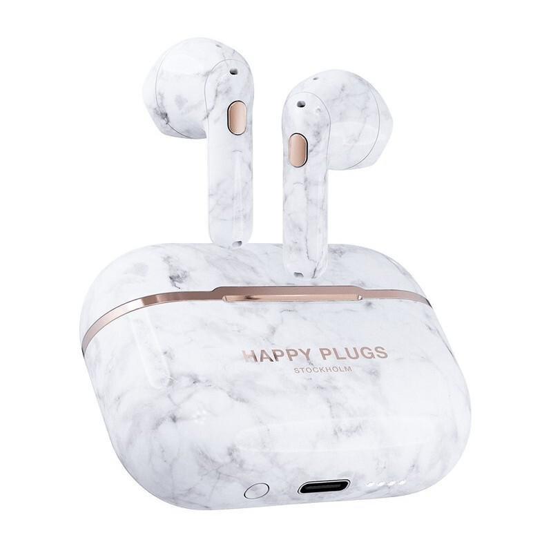 Happy Plugs Hope True Wireless Earbuds White Marble, , large image number 1