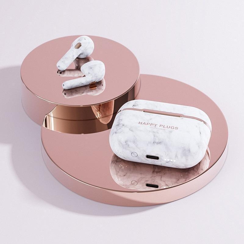 Happy Plugs Hope True Wireless Earbuds White Marble, , large image number 2