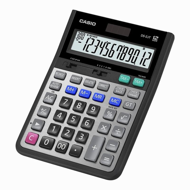 Casio DS-2JT Heavy Duty Calculator Black/Grey, , large image number 1