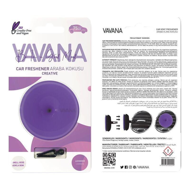 Vavana Be In A Good Mood Car Freshener Creative Lavender Purple 15gm, , large image number 1