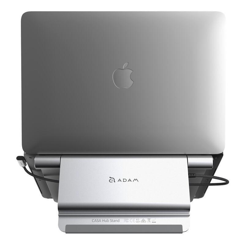 Adam Elements CASA HUB Stand USB-C 5-in-1 Laptop Stand Hub Grey, , large image number 1