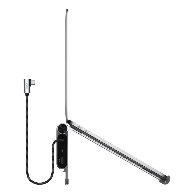 Adam Elements CASA HUB Stand USB-C 5-in-1 Laptop Stand Hub Grey, , large image number 2