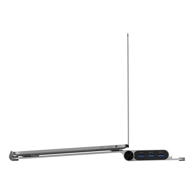 Adam Elements CASA HUB Stand USB-C 5-in-1 Laptop Stand Hub Grey, , large image number 5