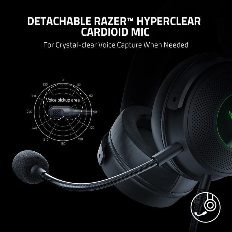 Razer Kraken V3 Hypersense - Wired USB Gaming Headset With Haptic Technology, , large image number 1