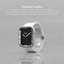 LEVELO - Levelo Nocturne Three Strain Ceramic Watch Strap for Apple Watch 42/44/45mm - White