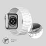 LEVELO - Levelo Nocturne Three Strain Ceramic Watch Strap for Apple Watch 42/44/45mm - White