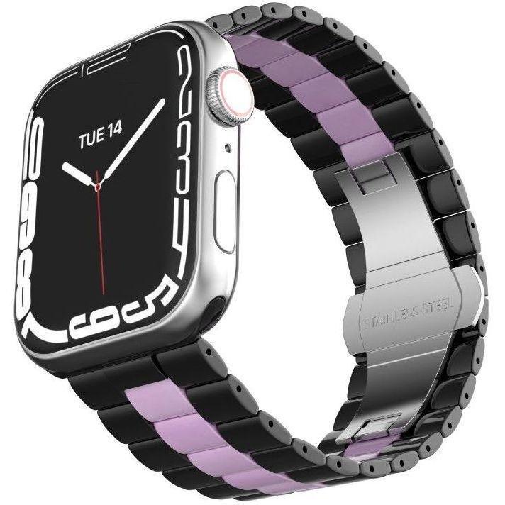 Levelo Enigma Ceramic Watch Strap for Apple Watch 38/40/41mm - Black/Pink, , large image number 0