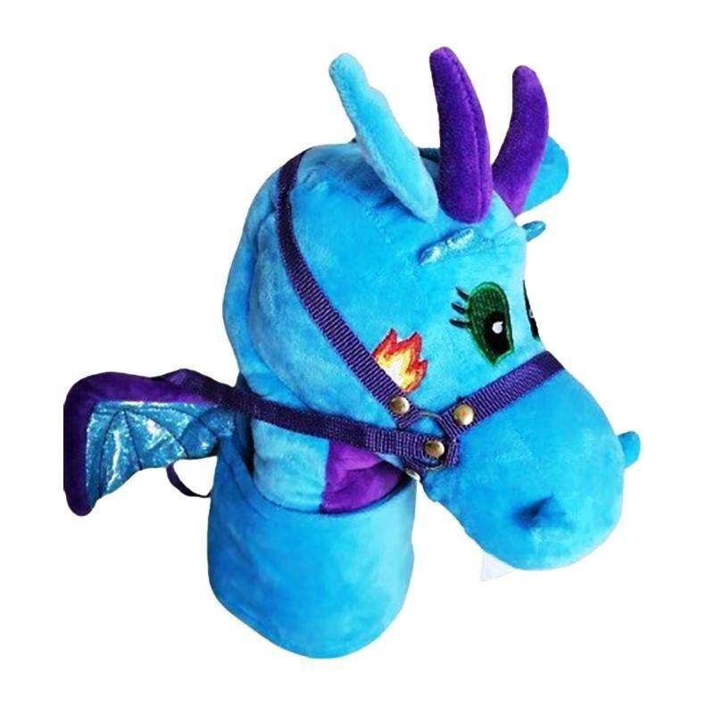 Foaldee 2-in-1 Cool Kick Scooter with Plush Dragon Head - Blue, , large image number 2