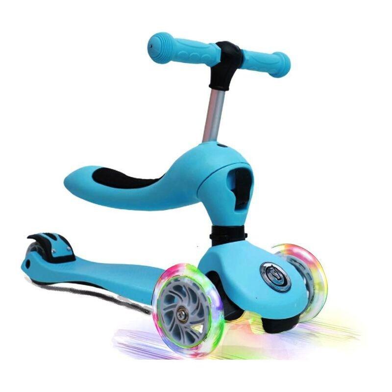Foaldee 2-in-1 Cool Kick Scooter with Plush Dragon Head - Blue, , large image number 4