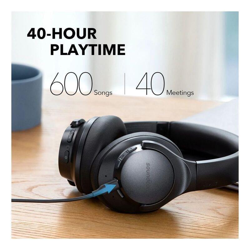 Soundcore Life Q20+ Active Noise Cancelling Headphones - Black, , large image number 6