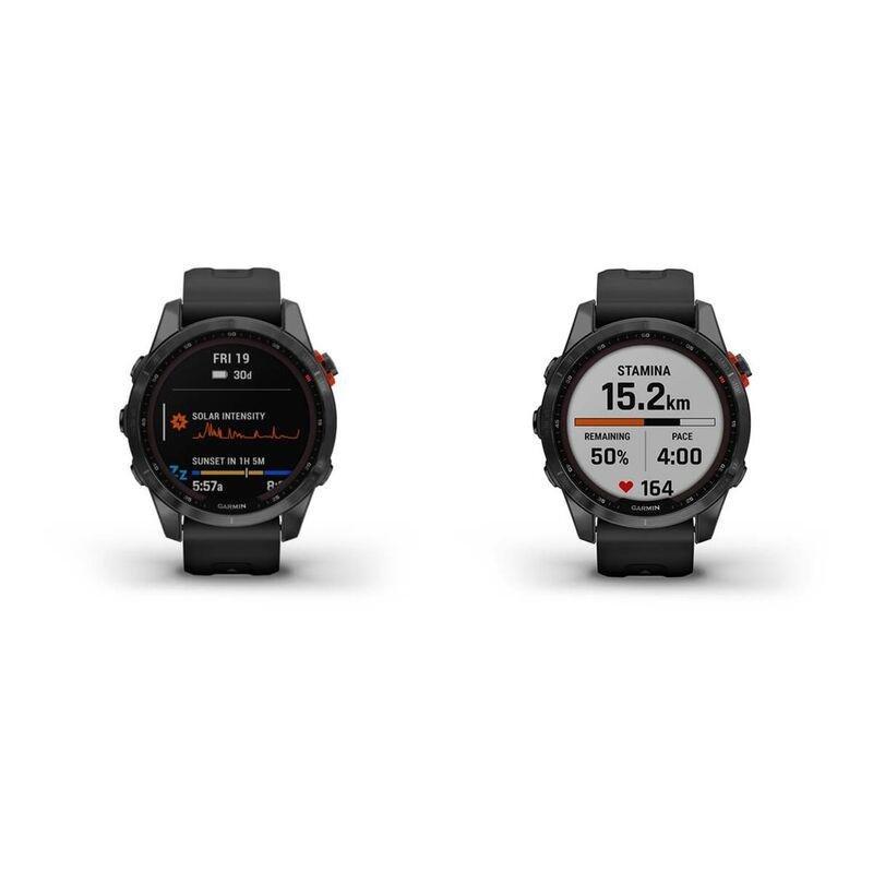 Garmin Fenix 7S Solar Smartwatch - Slate Gray with Black Band