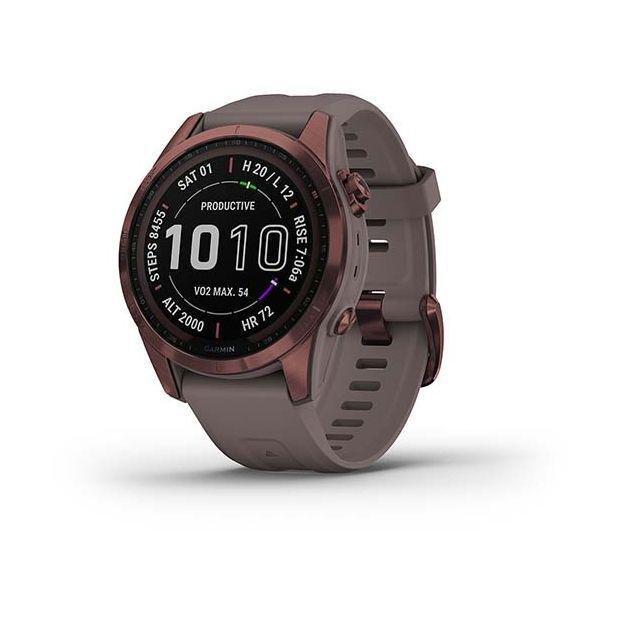 Garmin Fenix 7S Sapphire Solar 42Mm Dark Bronze Titanium with Shale Grey Band Smartwatch, , large image number 0