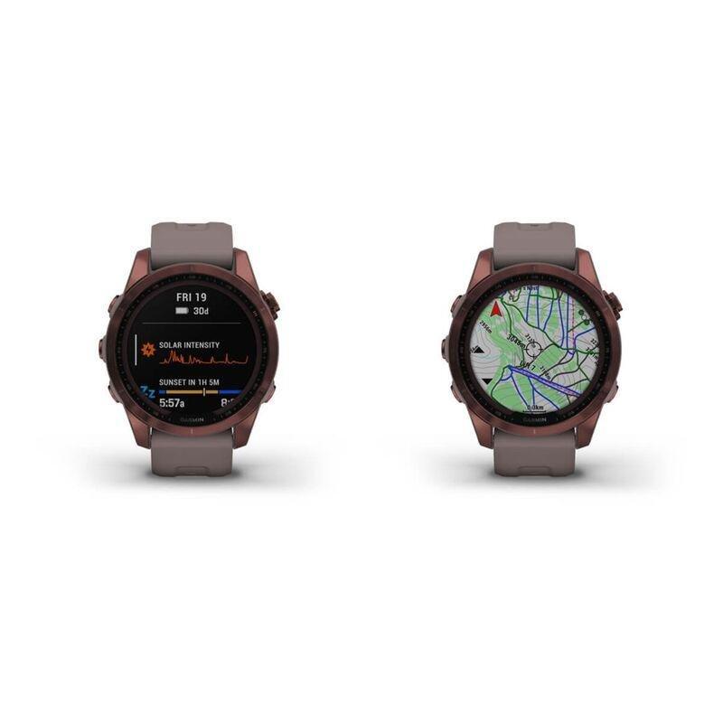 Garmin Fenix 7S Sapphire Solar 42Mm Dark Bronze Titanium with Shale Grey Band Smartwatch, , large image number 3