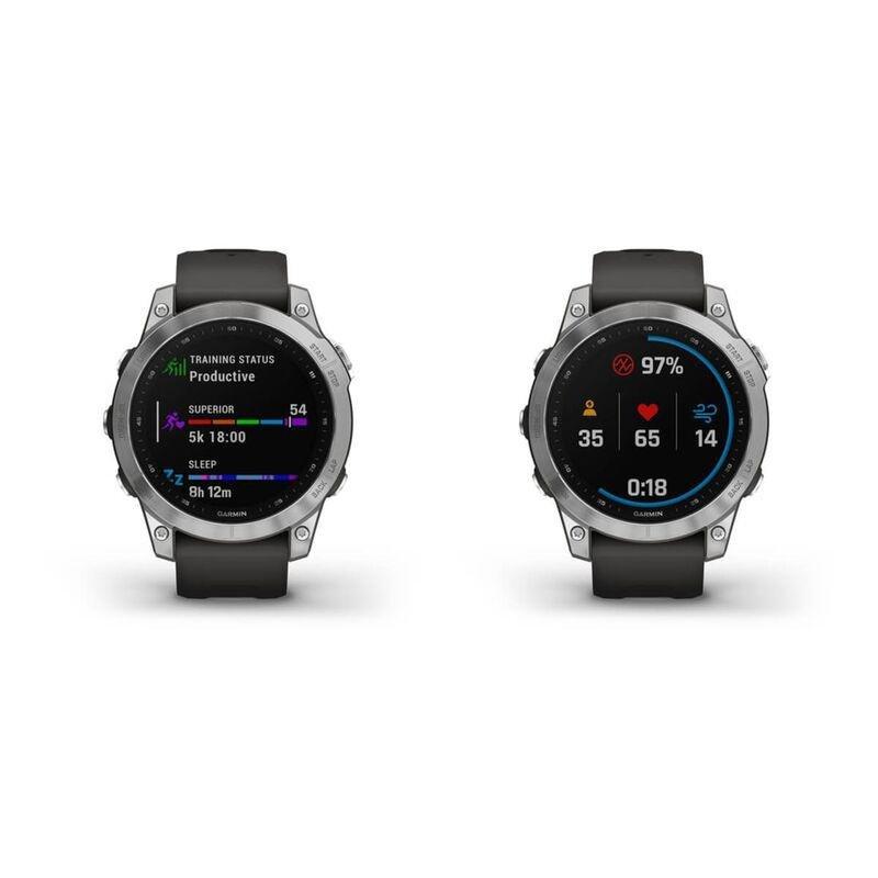 Garmin Fenix 7 47mm Silver with Graphite Band Smartwatch, , large image number 1